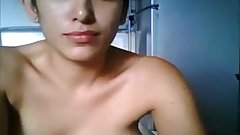 Indian college girl huge tits ...caught solo